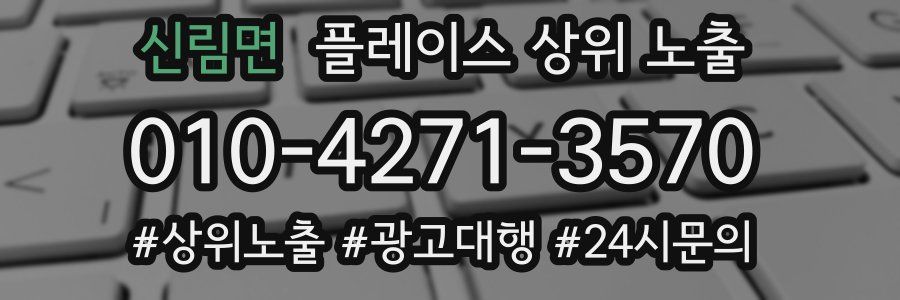 신림면 플레이스 상위 노출 개선