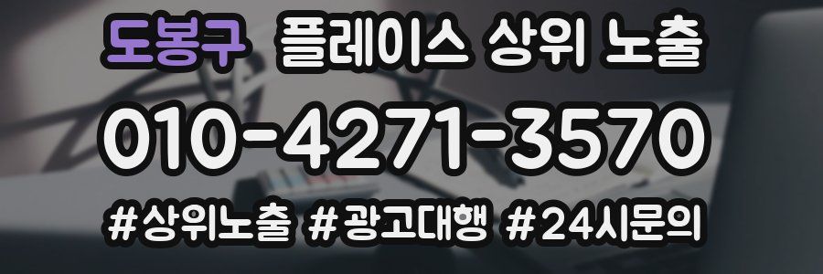 도봉구 플레이스 상위 노출 안내