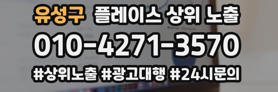 유성구 플레이스 상위 노출