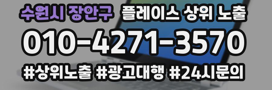 수원시 장안구 플레이스 상위 노출 상담