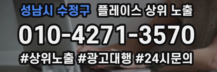 성남시 수정구 플레이스 상위 노출 가이드
