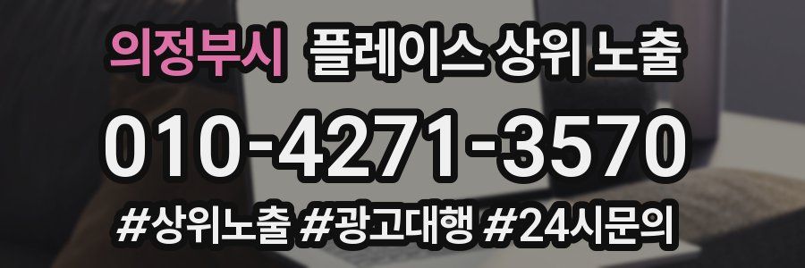 의정부시 플레이스 상위 노출 안내