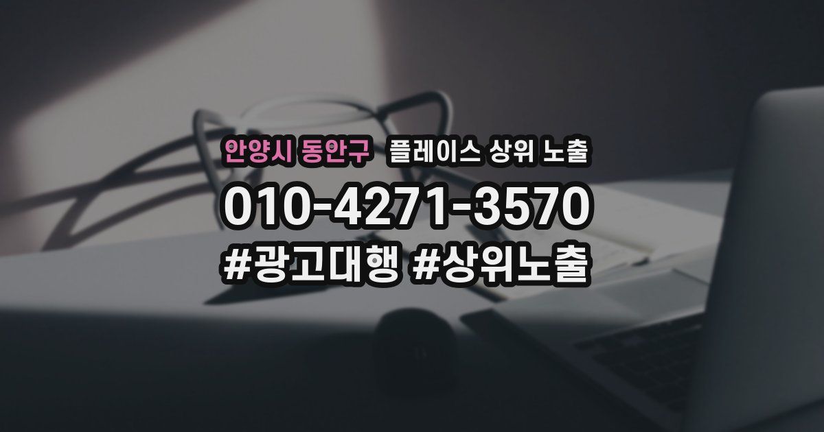 안양시 동안구 플레이스 상위 노출 전략