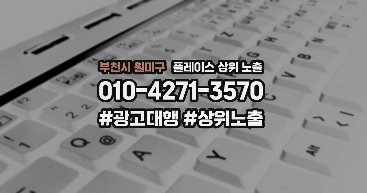 부천시 원미구 플레이스 상위 노출 전략