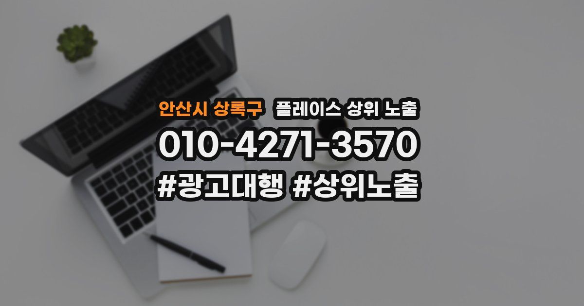 안산시 상록구 플레이스 상위 노출 개선