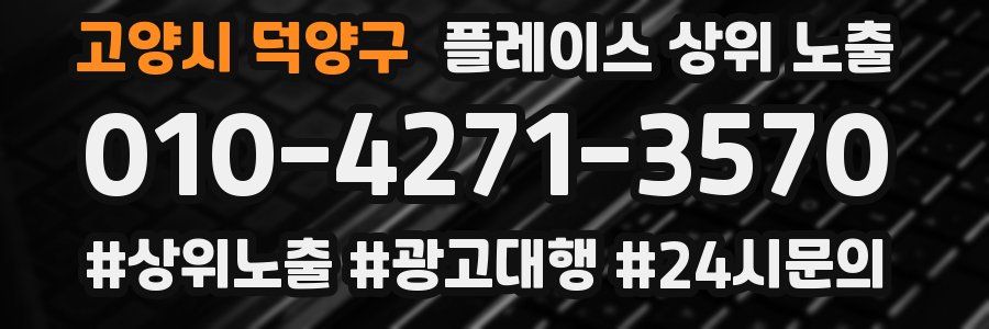 고양시 덕양구 플레이스 상위 노출 전략