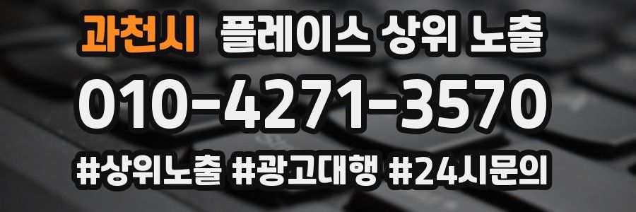 과천시 플레이스 상위 노출 전략