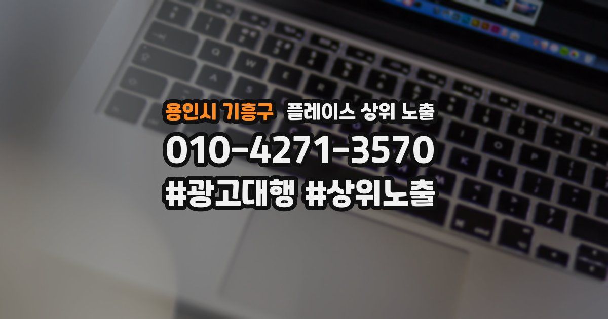 용인시 기흥구 플레이스 상위 노출 전략