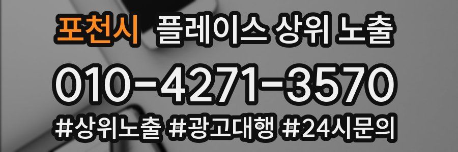포천시 플레이스 상위 노출 상담