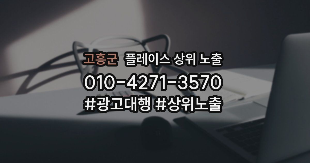 고흥군 플레이스 상위 노출 전략
