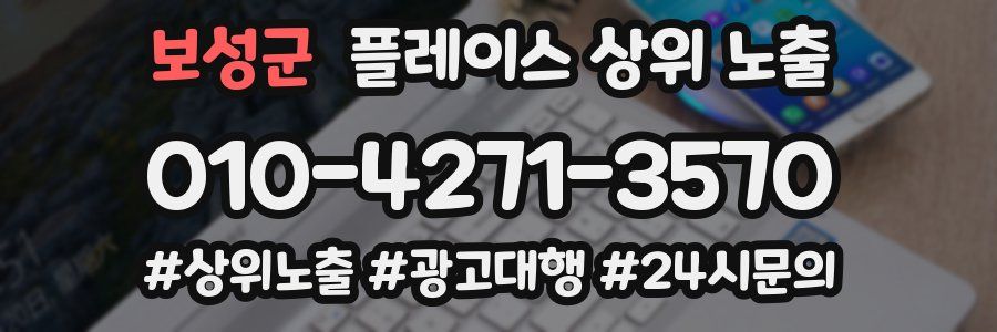 보성군 플레이스 상위 노출 안내