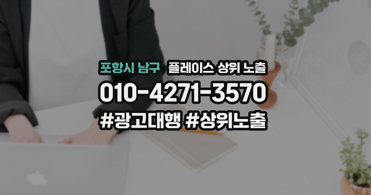 포항시 남구 플레이스 상위 노출 개선