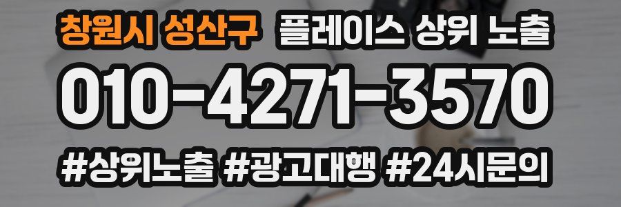 창원시 성산구 플레이스 상위 노출 상담