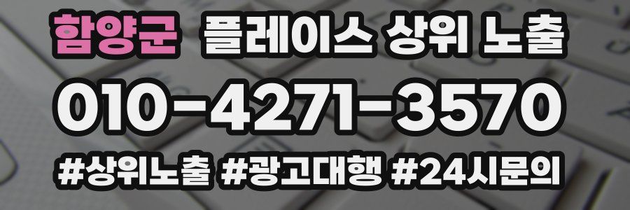 함양군 플레이스 상위 노출