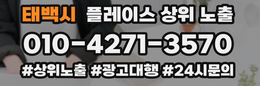 태백시 플레이스 상위 노출 가이드