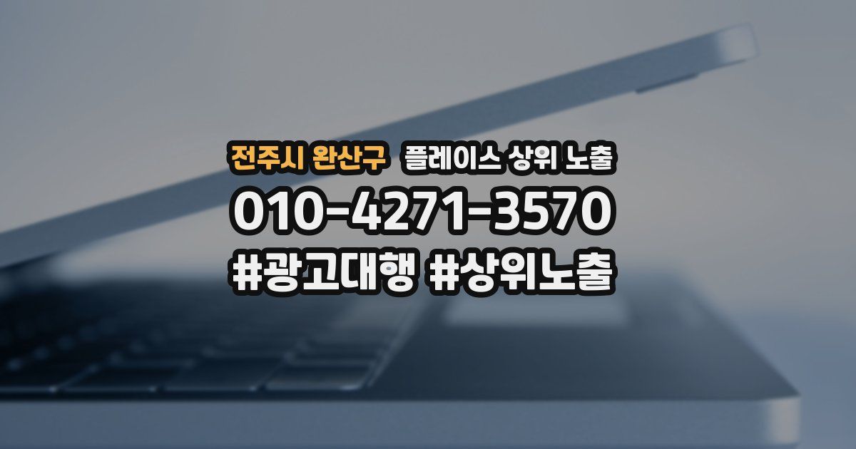 전주시 완산구 플레이스 상위 노출