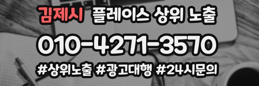 김제시 플레이스 상위 노출 전략