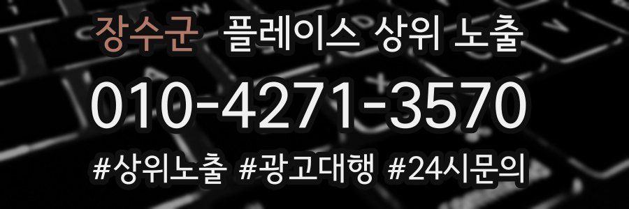 장수군 플레이스 상위 노출 상담