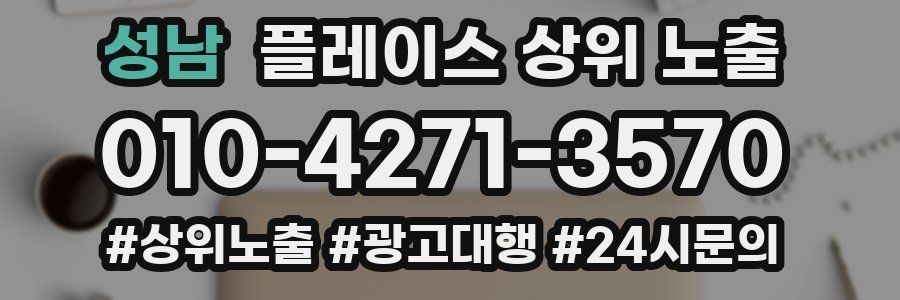 성남 플레이스 상위 노출