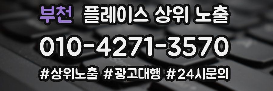부천 플레이스 상위 노출 개선