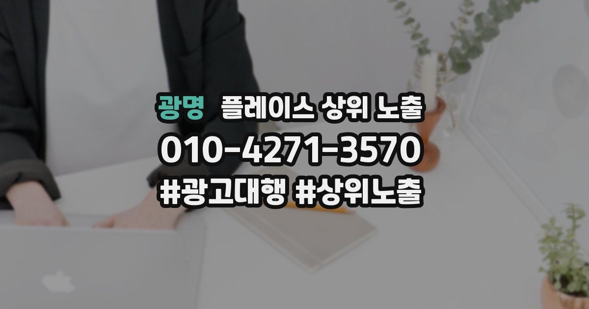 광명 플레이스 상위 노출 가이드