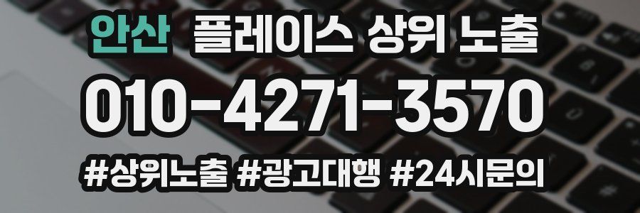 안산 플레이스 상위 노출 안내