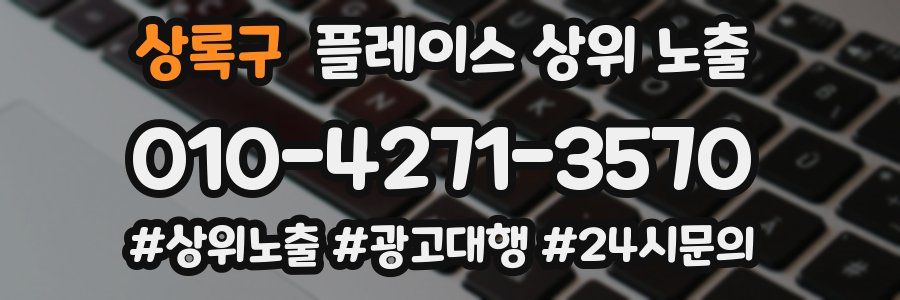 상록구 플레이스 상위 노출 개선