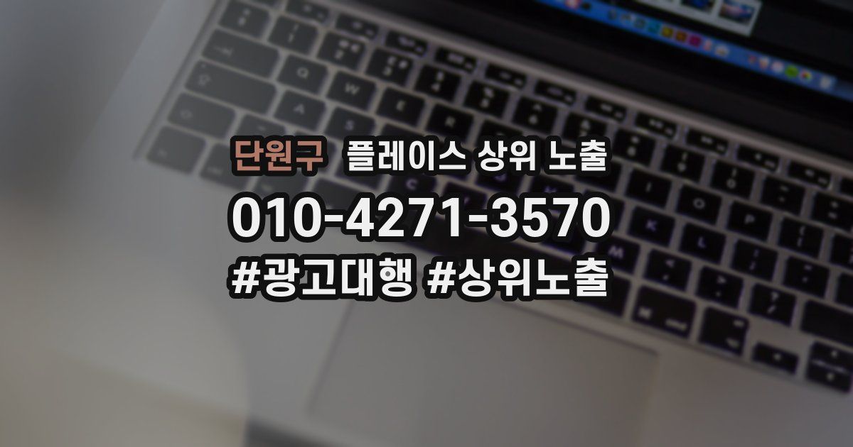단원구 플레이스 상위 노출 전략