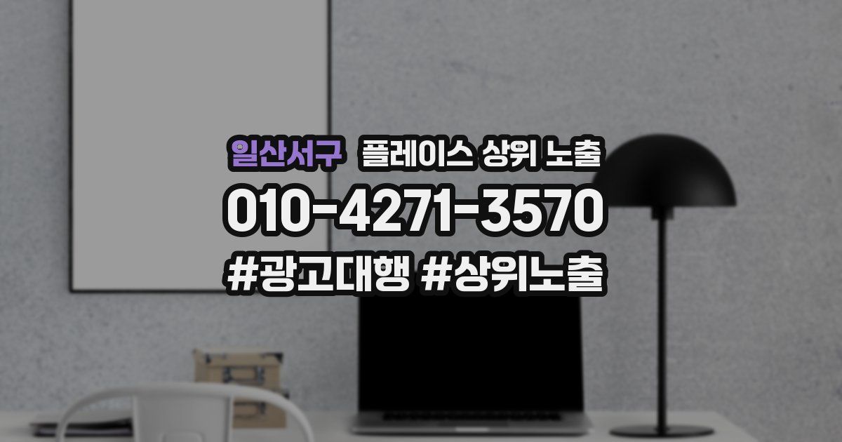일산서구 플레이스 상위 노출