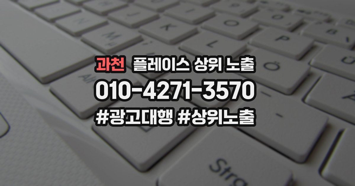 과천 플레이스 상위 노출