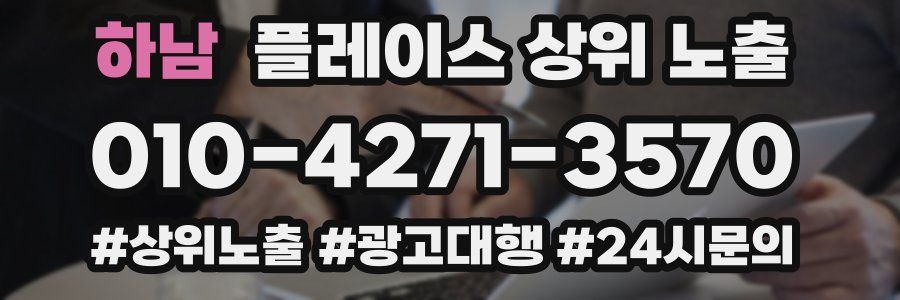 하남 플레이스 상위 노출 개선