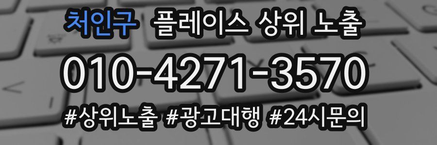 처인구 플레이스 상위 노출 안내