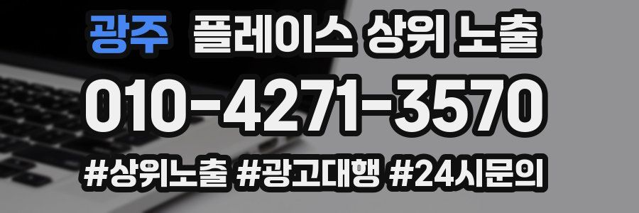 광주 플레이스 상위 노출 개선