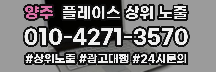 양주 플레이스 상위 노출 가이드