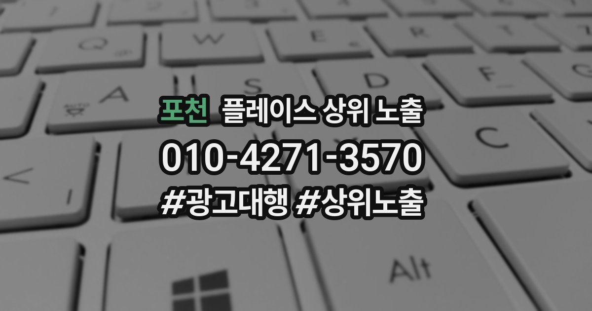 포천 플레이스 상위 노출