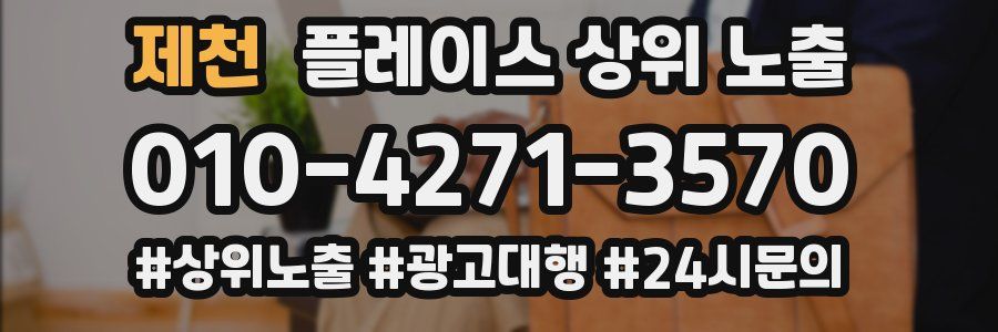 제천 플레이스 상위 노출 가이드