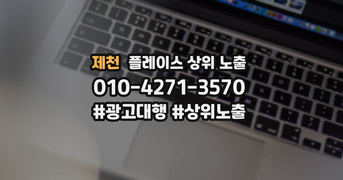제천 플레이스 상위 노출 가이드