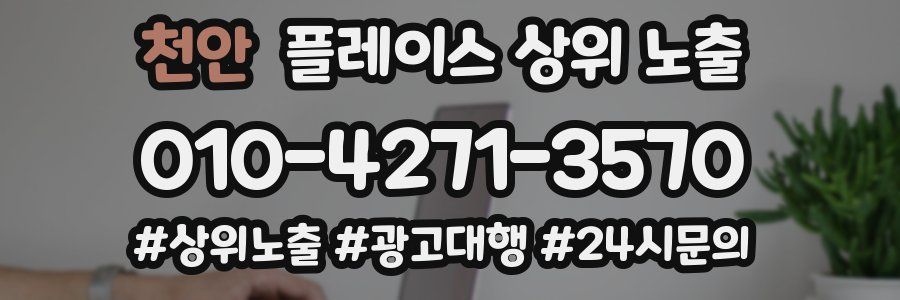 천안 플레이스 상위 노출 전략