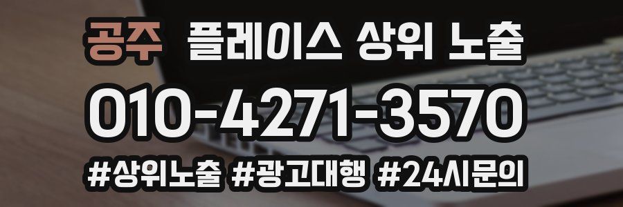 공주 플레이스 상위 노출 안내