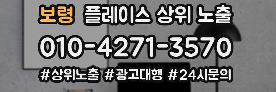 보령 플레이스 상위 노출 전략