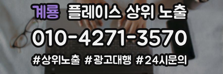 계룡 플레이스 상위 노출 상담