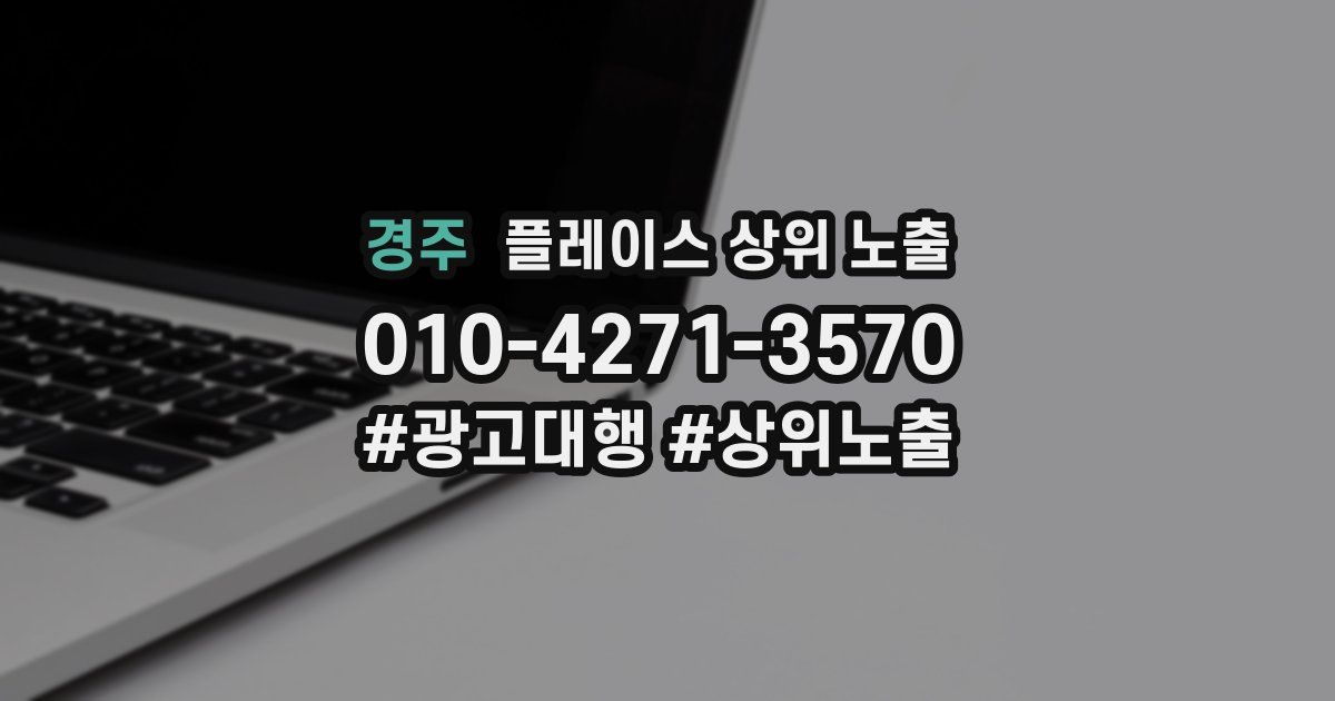 경주 플레이스 상위 노출 상담