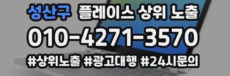 성산구 플레이스 상위 노출 상담