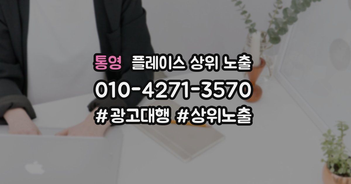 통영 플레이스 상위 노출 개선