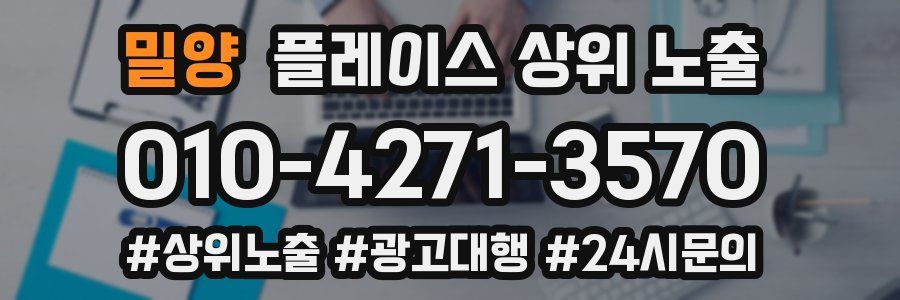 밀양 플레이스 상위 노출