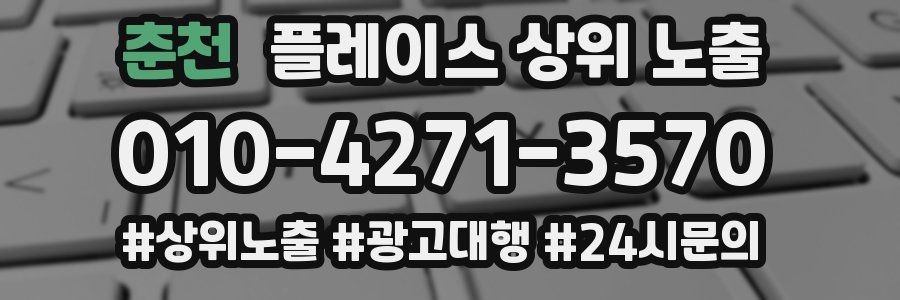 춘천 플레이스 상위 노출 개선