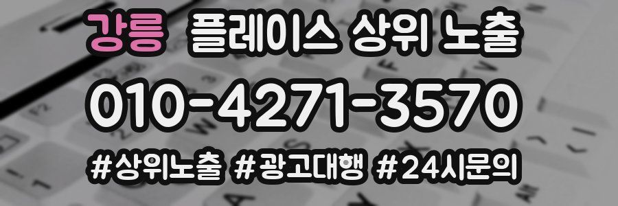 강릉 플레이스 상위 노출