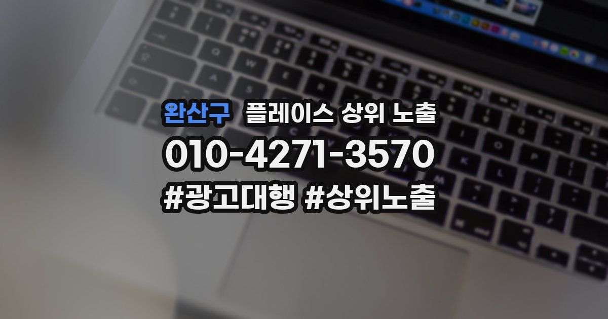 완산구 플레이스 상위 노출 안내