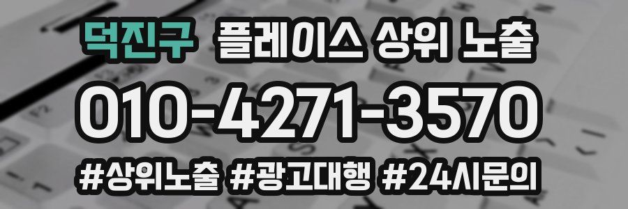 덕진구 플레이스 상위 노출 개선