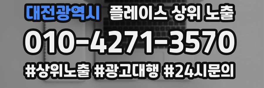 대전광역시 플레이스 상위 노출